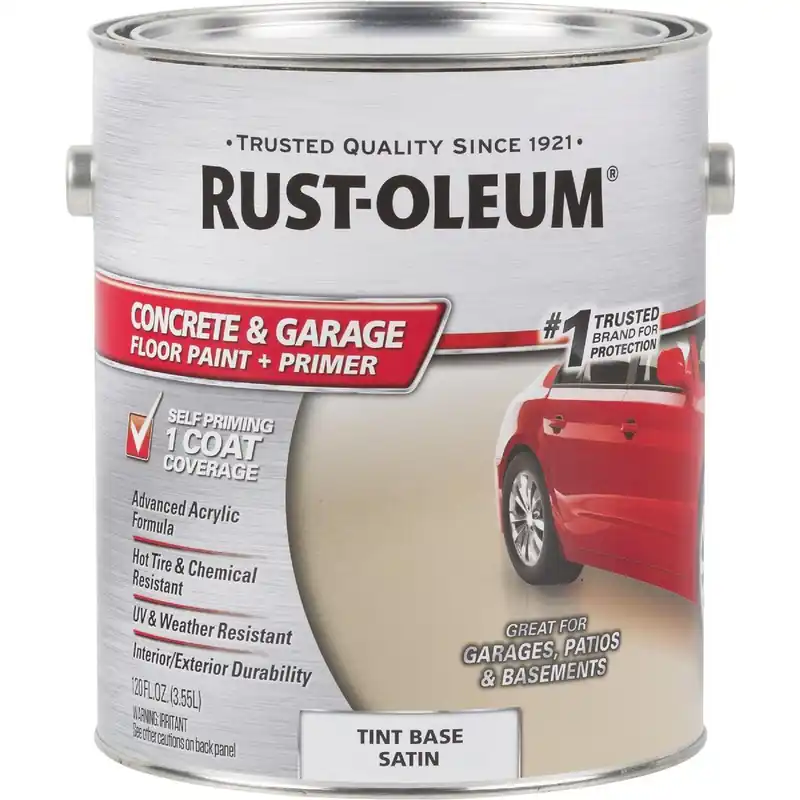 Rust-Oleum 225381 Concrete & Garage Floor Paint & Primer 1 Gal. Tint Base