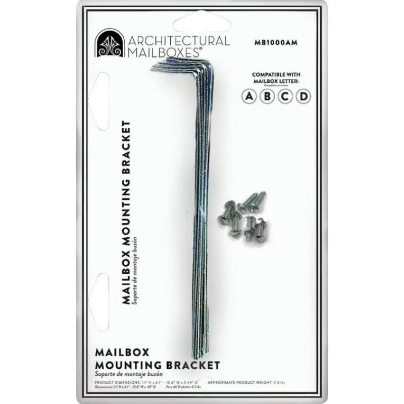 Architectural MB1000AM Adjustable Metal Mailbox Bracket (4-Piece)