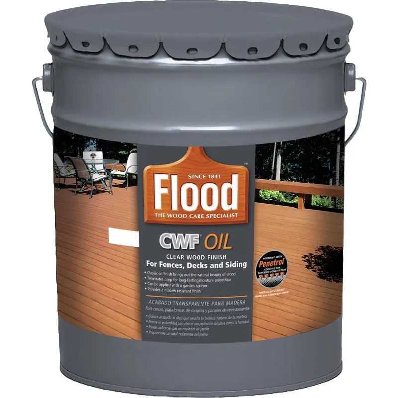 Flood FLD44705 CWF Penetrating Alkyd/Oil Natural Wood Finish 5 Gal.