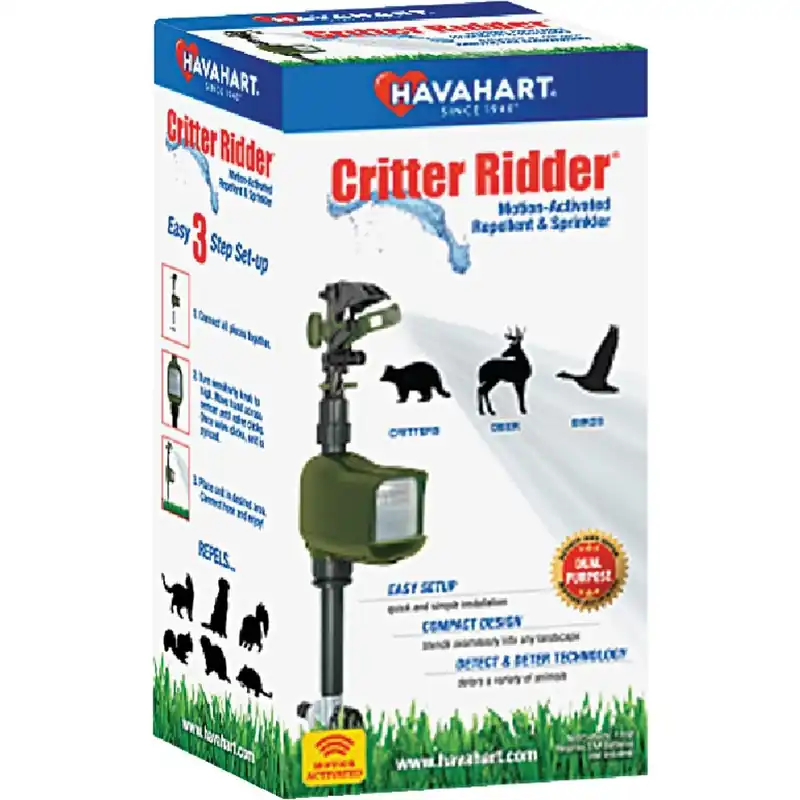 Havahart 5277 Critter Ridder Motion Activated 35 Ft. Spray Range Electronic Pest Repellent
