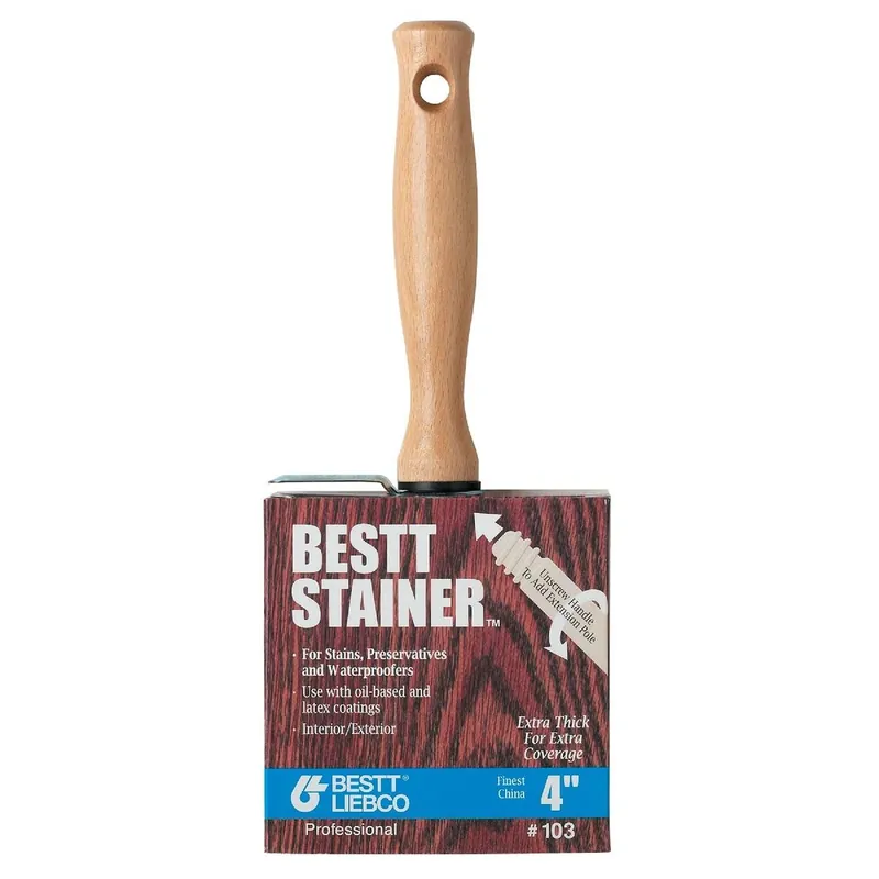 Bestt Liebco 501480600 Bestt Stainer 4 In. Tapered Stain Brush