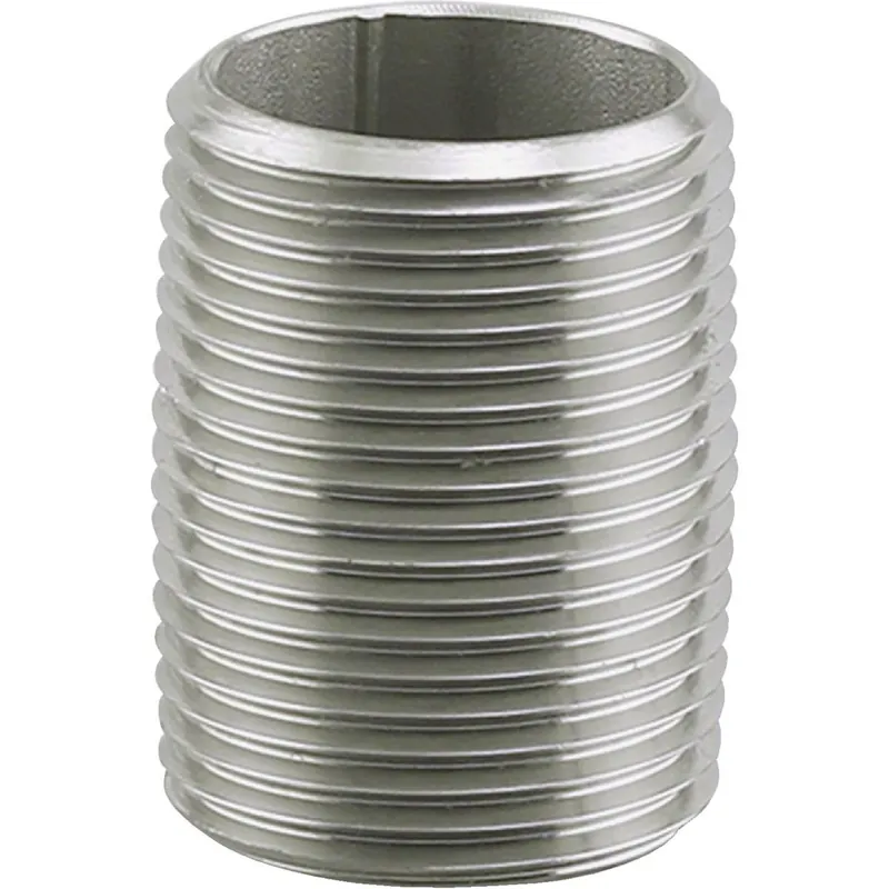 PLUMBEEZE U2-SSN-10 PLUMB-EEZE 1 In. MIP x Close Stainless Steel Nipple