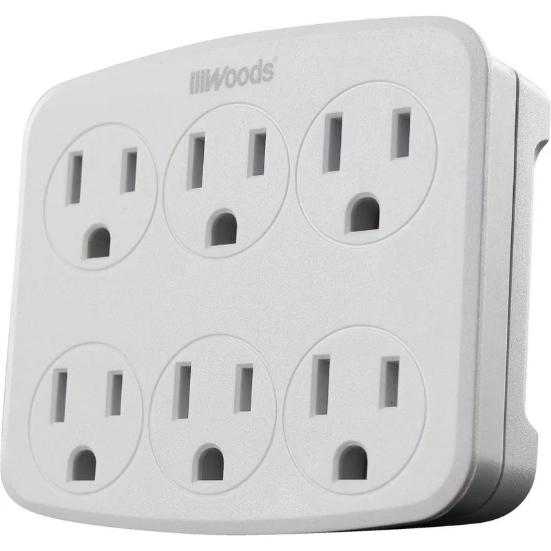 Woods 41196 15A 6-Outlet Tap