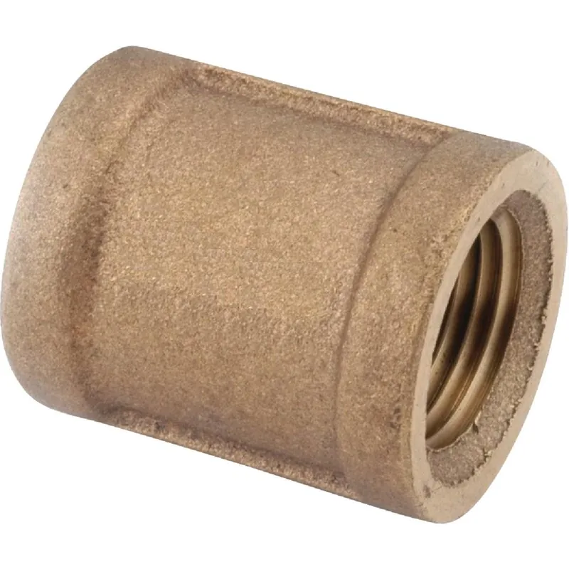 Anderson Metals 738103-20 Threaded Red Brass Coupling