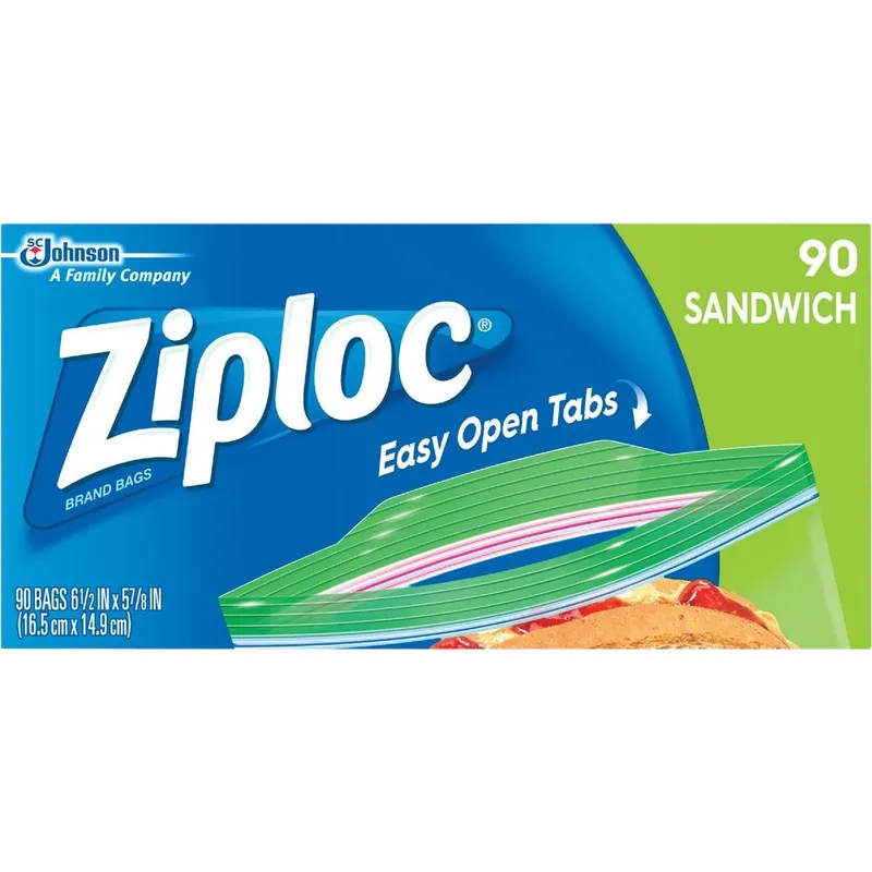 Ziploc 71147 Sandwich Food Storage Bag 90 Count