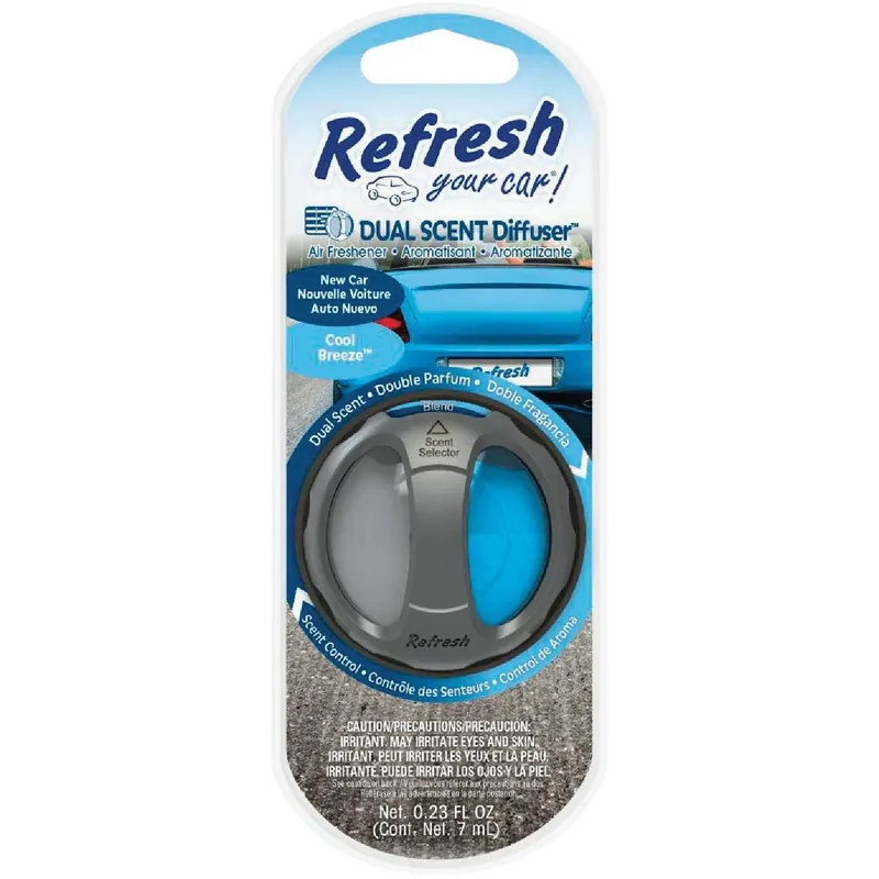 Refresh Your Car 09024Z New Car/Cool Breeze Oil Diffuser Car Air Freshener