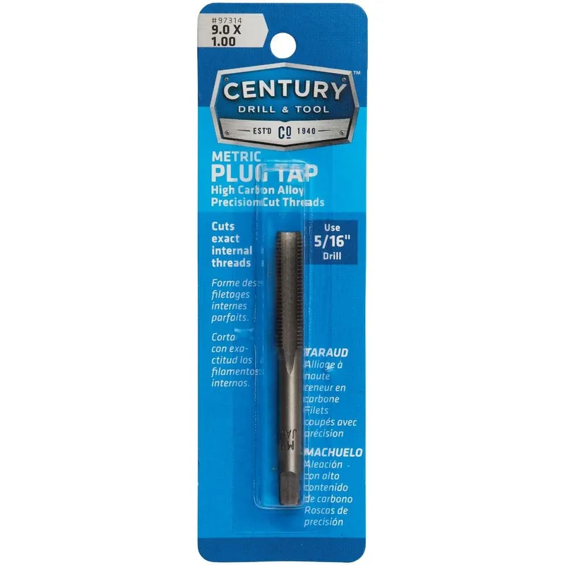 Century Drill Tool 97314 CDT97314 9.0x1.00 Carbon Steel Metric Tap