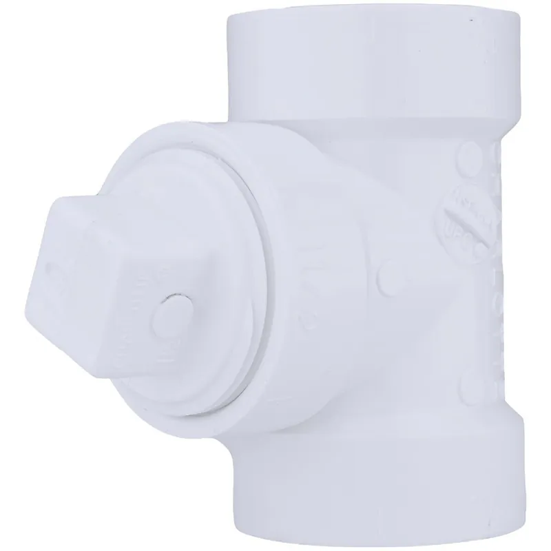 Charlotte Pipe PVC00444X0600HA Test PVC Tee with Hex Plug