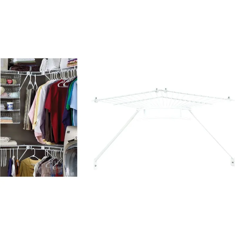 Closetmaid 2106600 ClosetMaid 12 In. Shelf & Rod Wire Closet Corner Shelf Kit