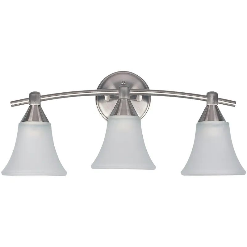 Home Impressions IVL221A03BN Grace 3-Bulb Vanity Bath Light Bar