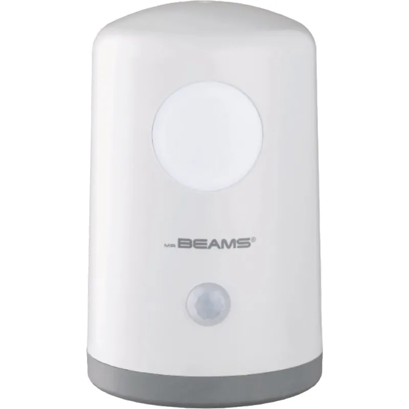 Mr Beams MB750-WHT-01-02 White LED Battery Operated Security Light Fixture
