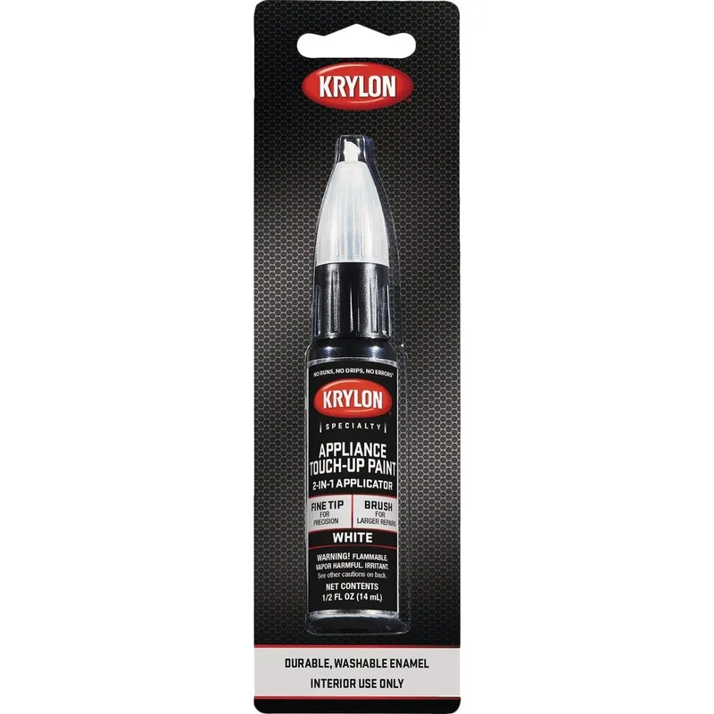Krylon K07700A77 White 1/2 Fl. Oz. Gloss Appliance Touch-Up Paint