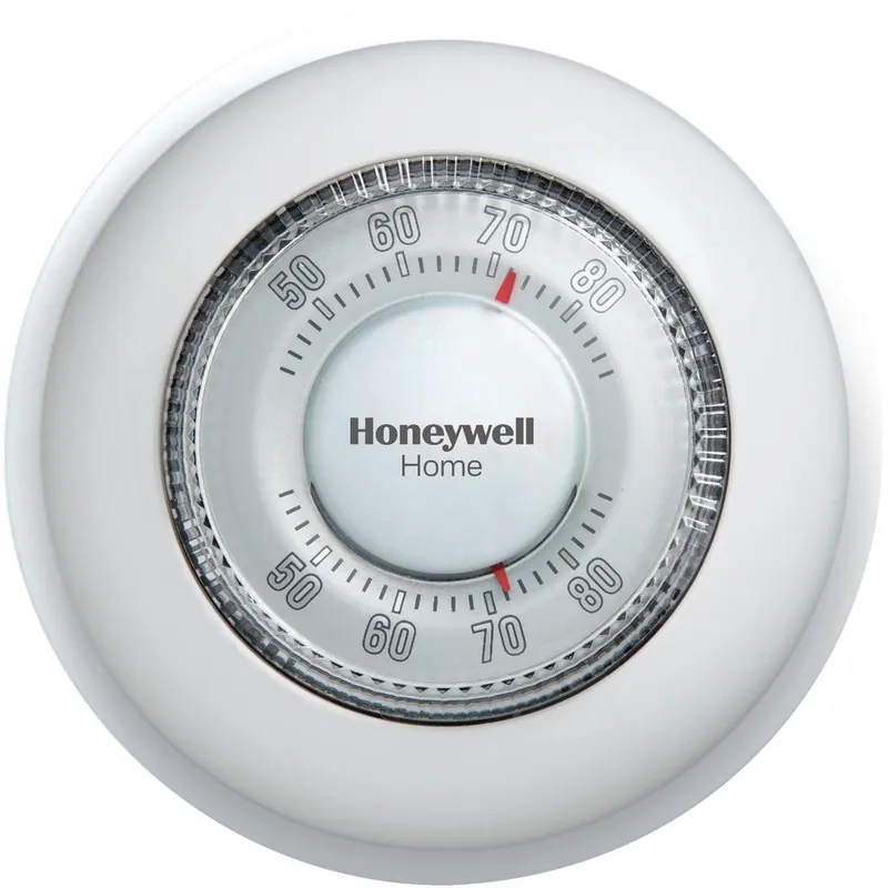 Honeywell CT87K1004/E1 Home Heat Only Off White Round Wall Thermostat