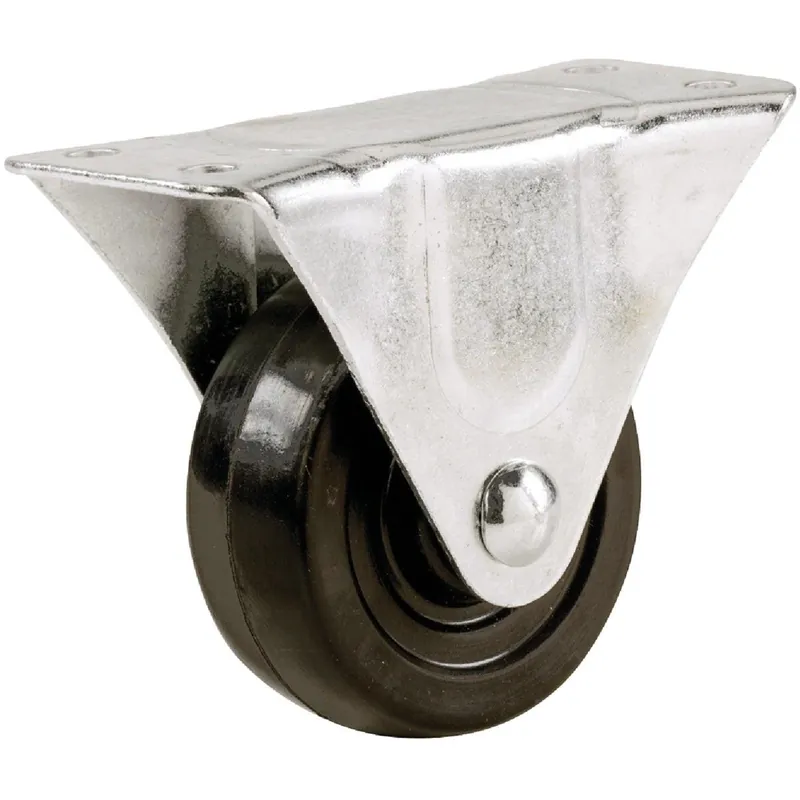 Shepherd Hardware 9789 5 In. General-Duty Rubber Rigid Plate Caster