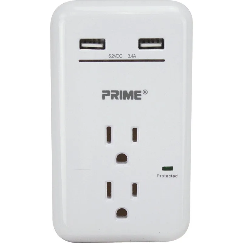 Prime Wire PBUSB342S Power & USB Wall Charger