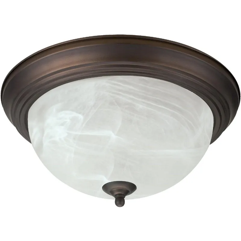 Home Impressions IFM415ORB 15 In. Oil Rubbed Bronze Incandescent Flush Mount Ceiling Light Fixture