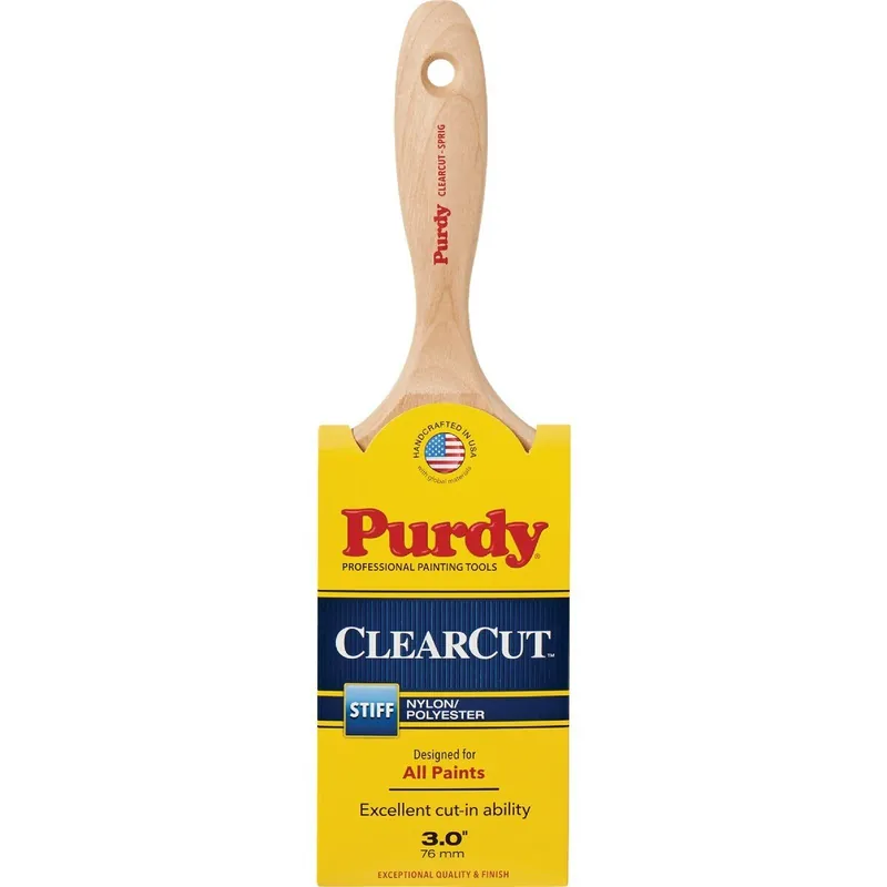 Purdy 144380130 Clearcut Sprig 3 In. Flat Wall Stiff Paint Brush