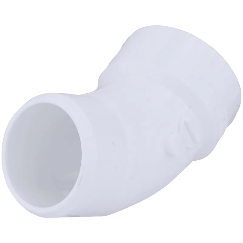 Charlotte Pipe PVC003230600HA 1-1/4 In. Schedule 40 45 Deg. DWV PVC Street Elbow (1/8 Bend)