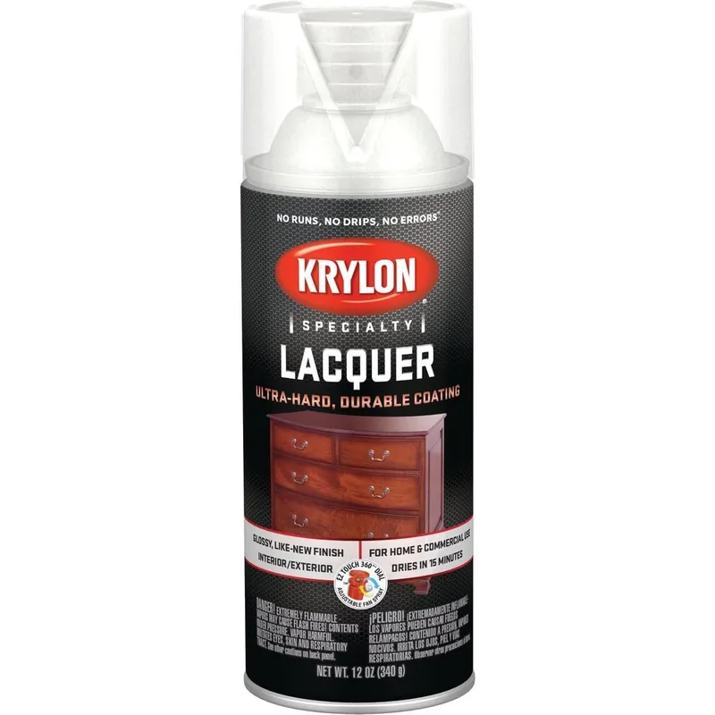 Krylon K07032777 Clear Spray Lacquer 12 Oz.