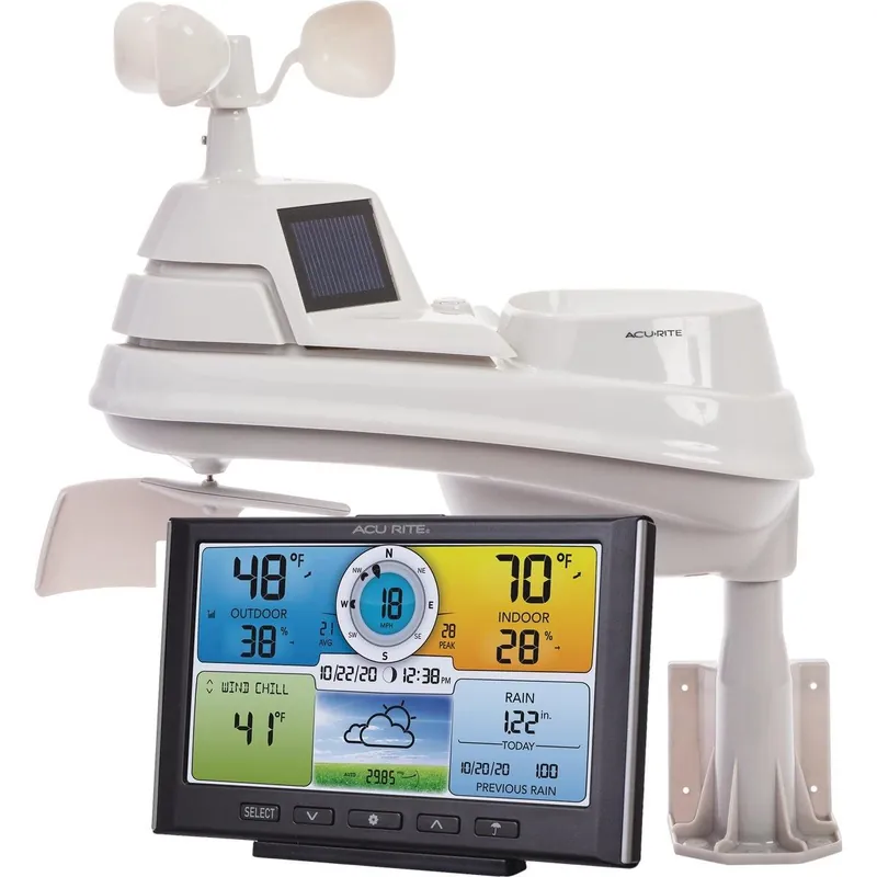 Acurite 01529 Acu-Rite 5-in-1 Wireless Color Wind and Rain Professional Weather Center Station