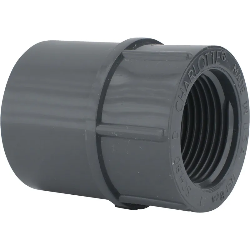 Charlotte Pipe PVC081011400HA 1 In. Schedule 80 Female PVC Adapter