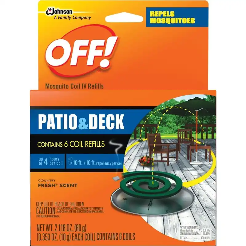 OFF! 75203 Patio & Deck Coil Mosquito Repellent Refill 4 Hr (6-Pack)