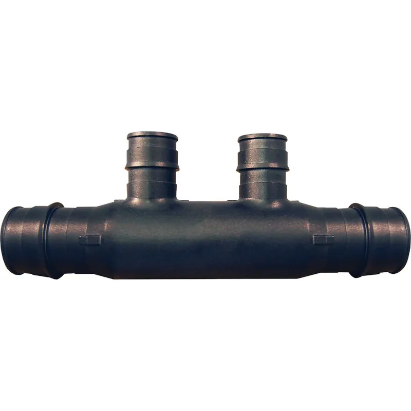 Apollo EPXM2PTO Retail PEX - Poly-Alloy Flow Through Manifold Type A 3/4 In. x 2, 1/2 In. Outlets