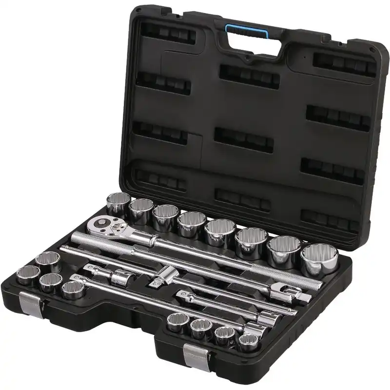 Channellock 309370 Standard 3/4 In. Drive 12-Point Shallow Ratchet & Socket Set (23-Piece)