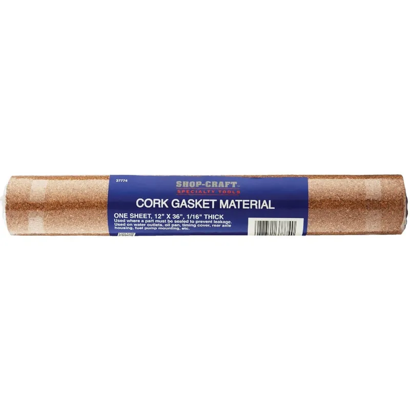 Custom Accessories 37774 Cork Gasket Material 12 In. W. x 36 In. L. x 1/16 In. Thick