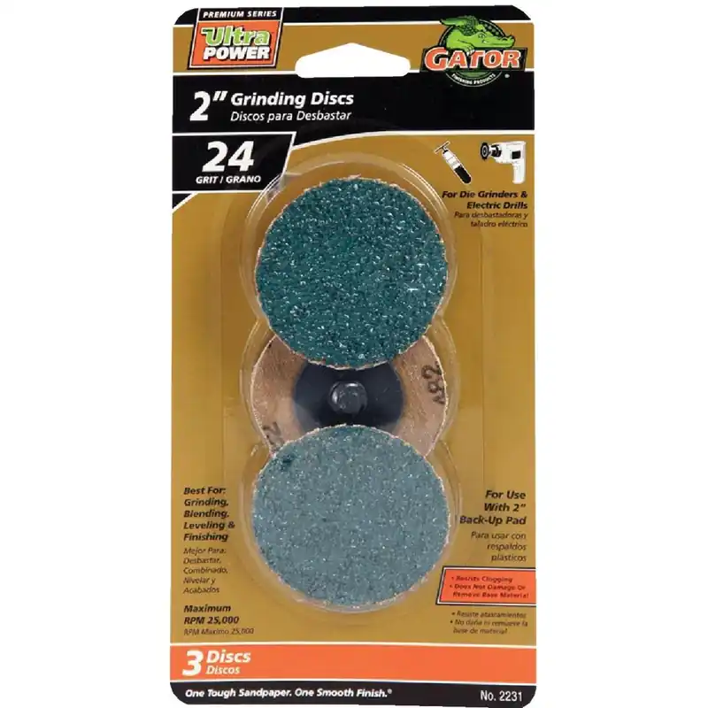 Gator 2231 Surface 2 In. 35 Grit Grinding Surface Conditioning Sanding Disc (3-Pack)