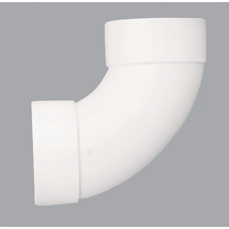 IPEX 414163BC Canplas 3 In. SDR 35 90 Deg. PVC Sewer and Drain Sanitary Elbow (1/4 Bend)