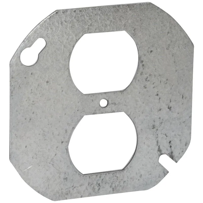 Southwire 54C40-UPC Duplex Receptacle Gray Round Box Cover