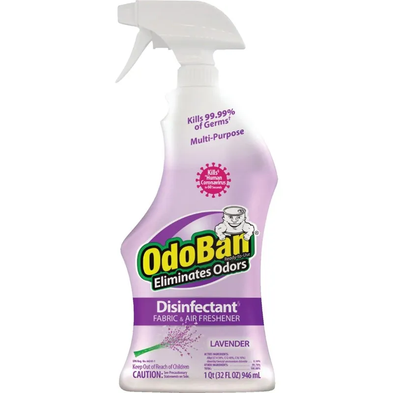 OdoBan 910101-Q6 32 Oz. Lavender Washable Surface Sanitizer & Deodorizer