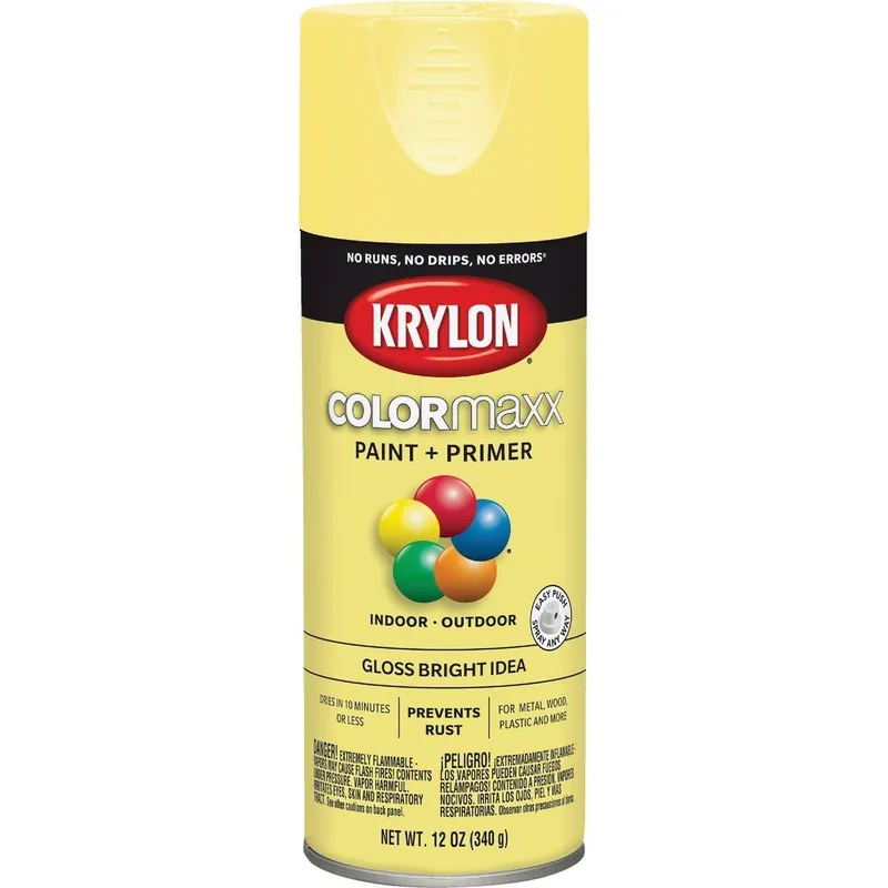 Krylon K05507007 ColorMaxx 12 Oz. Gloss Spray Paint Bright Idea