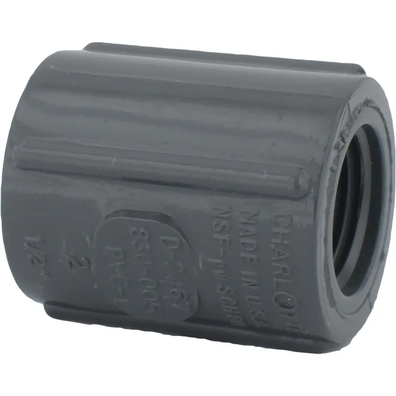 Charlotte Pipe PVC081021000HA 1/2 In. FIP x FIP PVC Coupling