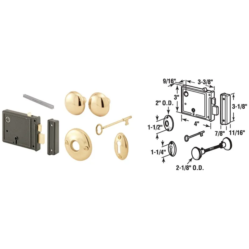 Defender Security E2478 Horizontal Placement Bit Key Trim Lock
