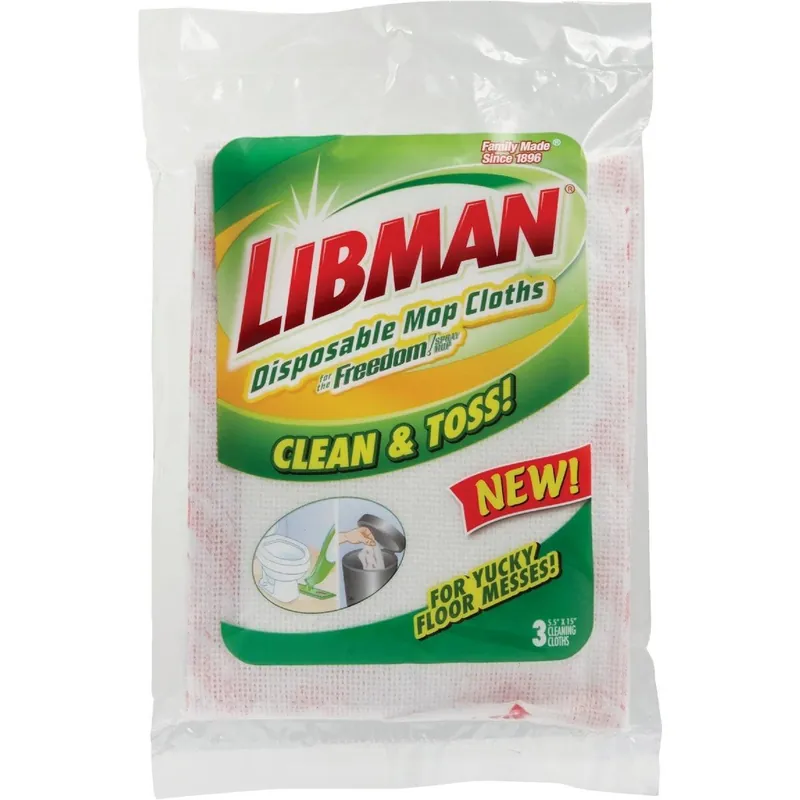 Libman 4009 Freedom Spray 5 In. x 15 In. Microfiber Disposable Mop Refill (3-Count)
