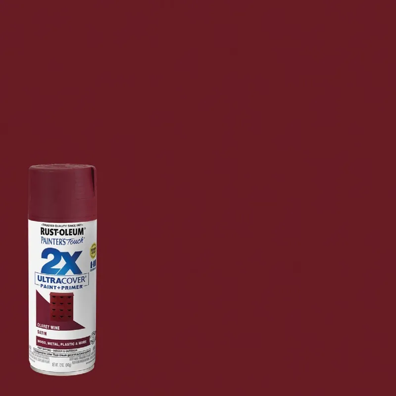 Rust-Oleum 334062 Painter's Touch 2X Ultra Cover 12 Oz. Satin Paint + Primer