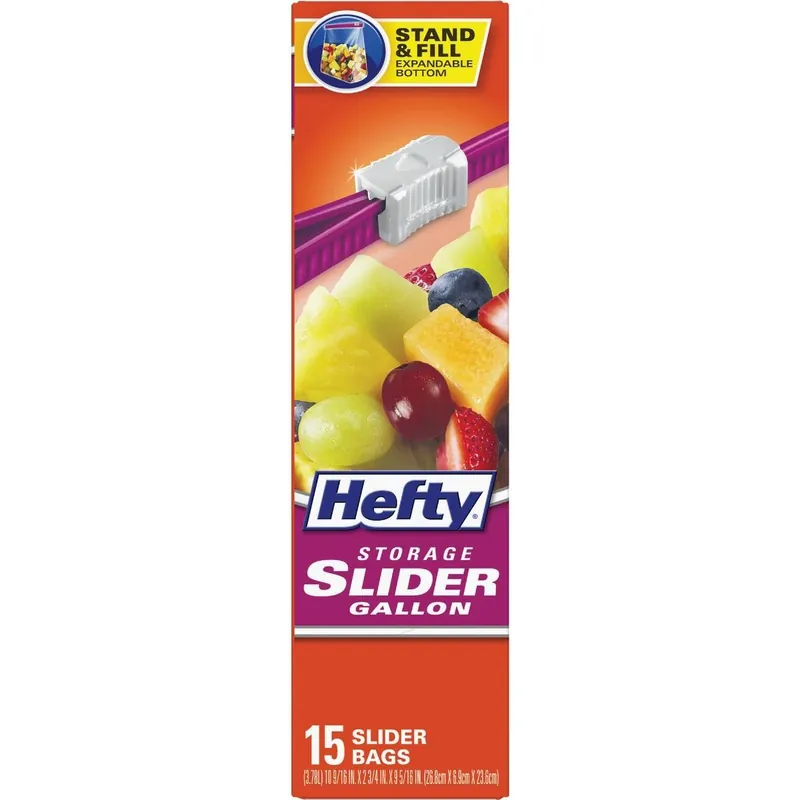 Hefty R81416 Slider Food Storage Bag 1 Gal (15 Count) Replacement MPN