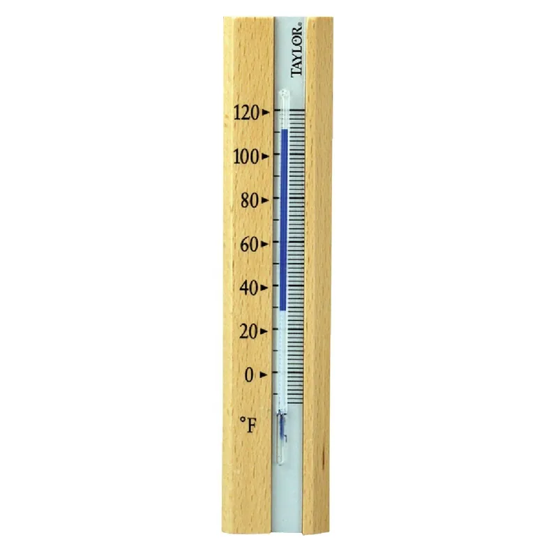 Taylor 5141 Fahrenheit -20 to 120 Brown Wood Indoor Window Thermometer