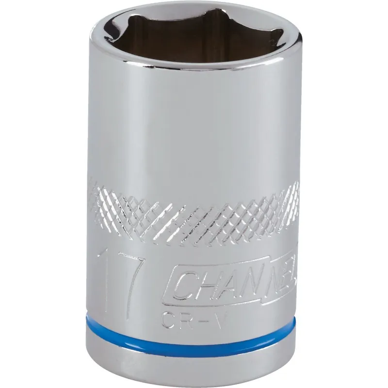 Channellock 302809 1/2 In. Drive 17 mm 6-Point Shallow Metric Socket