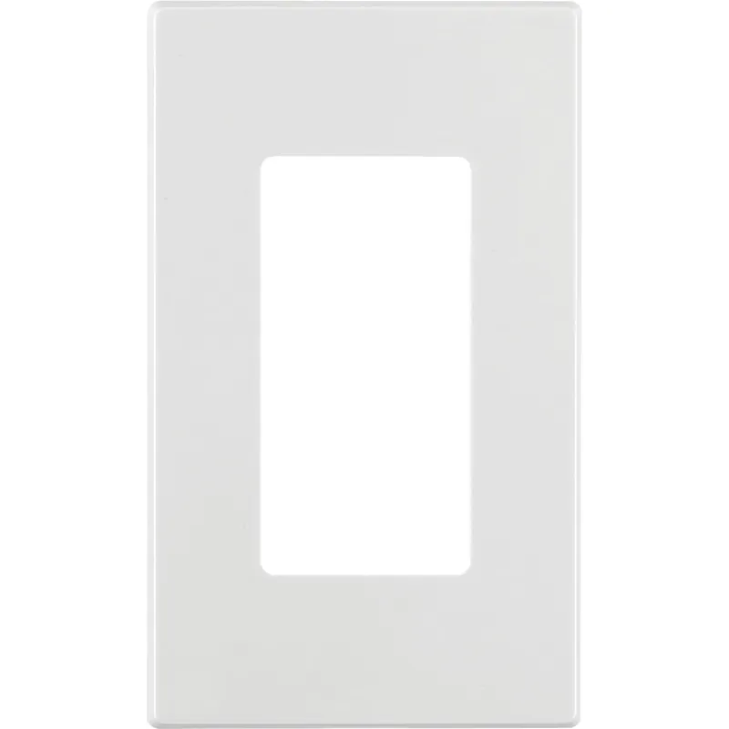 Leviton C42-80301-00W Decora Plus 1-Gang Poly Carbonate Screwless Decorator Wall Plate White