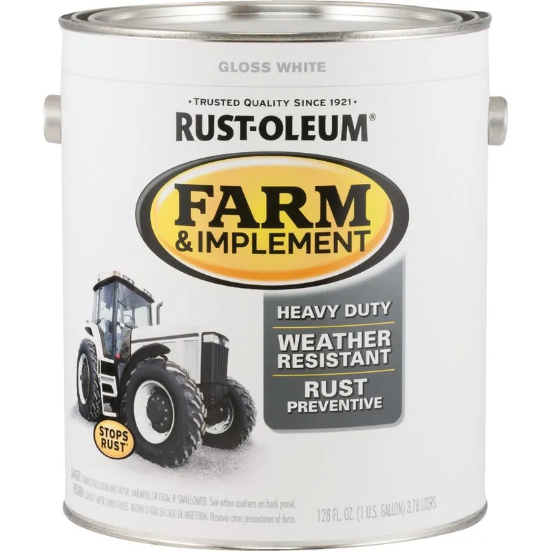 Rust-Oleum 280166 White Gloss Farm & Implement Enamel 1 Gallon