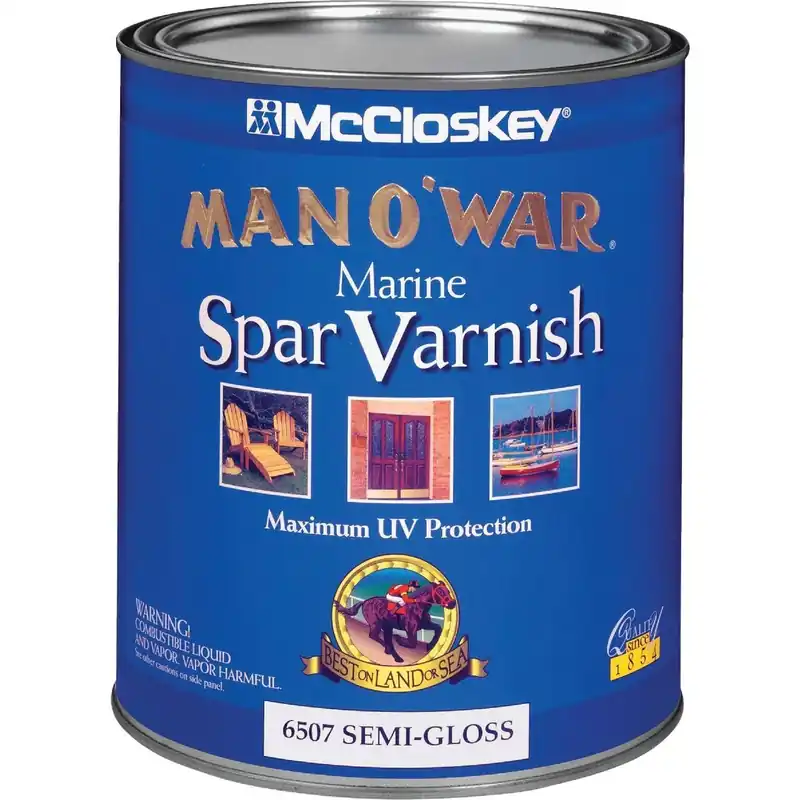 McCloskey 080.0006507.005 Man O'War VOC Semi-Gloss Spar Interior & Exterior Varnish Quart