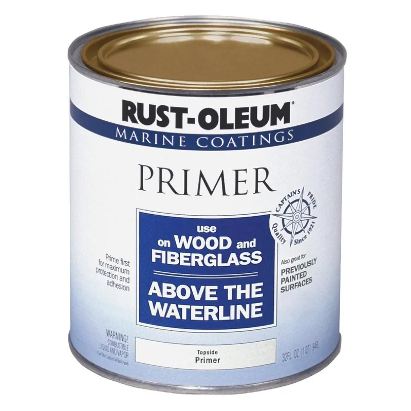 Rust-Oleum 207014 Flat Marine Primer White 1 Qt.