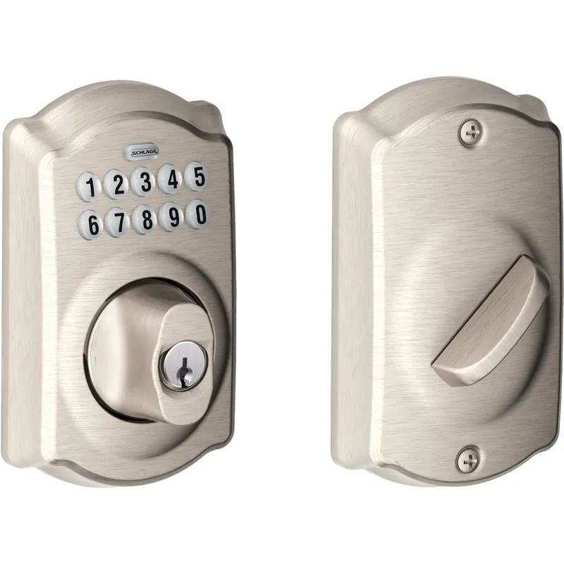 Schlage BE365VCAM619 Keypad Satin Nickel Electronic Deadbolt
