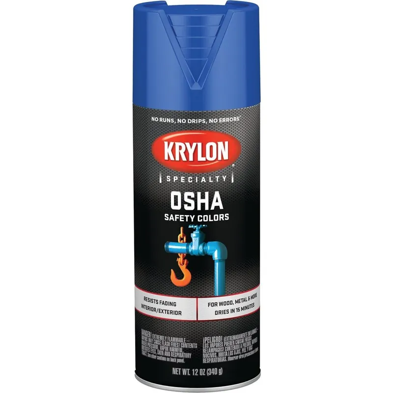 Krylon K02416777 OSHA 12 Oz. Gloss Spray Paint Safety Blue
