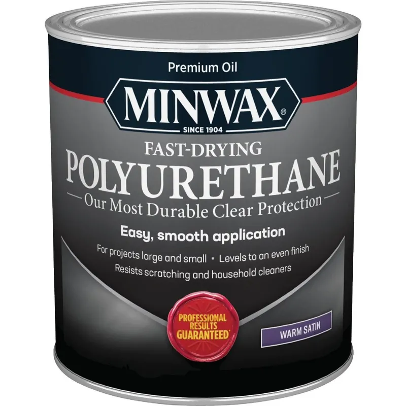 Minwax 63010444 Satin Fast-Drying Interior Polyurethane 1 Qt.