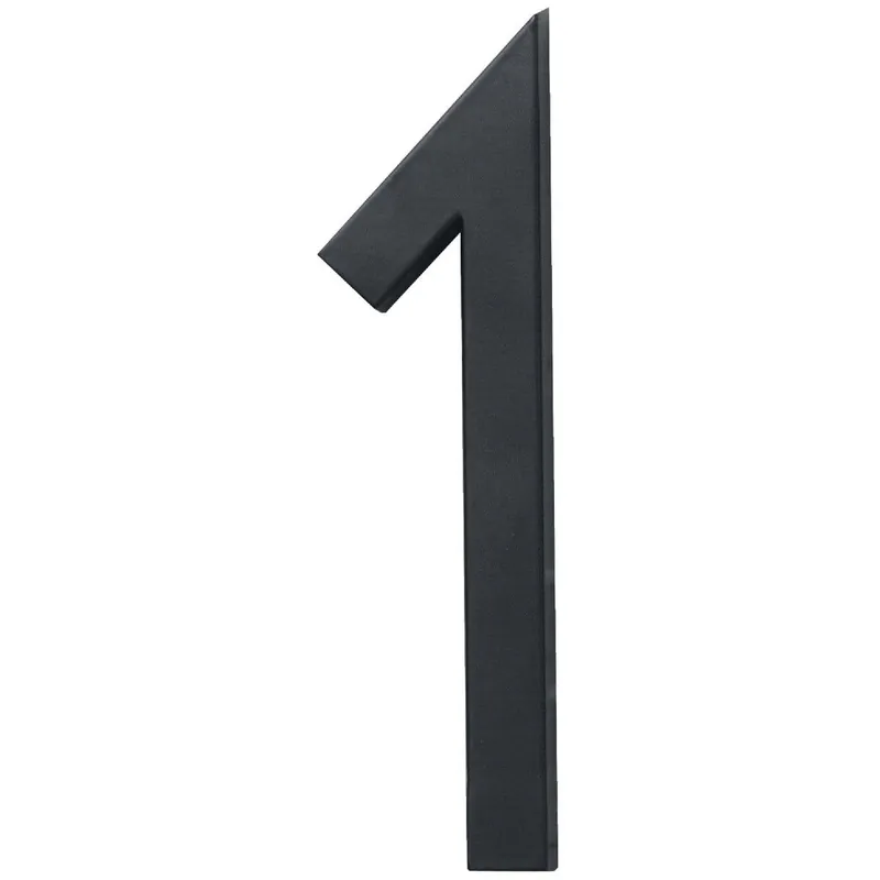 Hy-Ko FM-6/1 House Number One 6 In. Satin Black