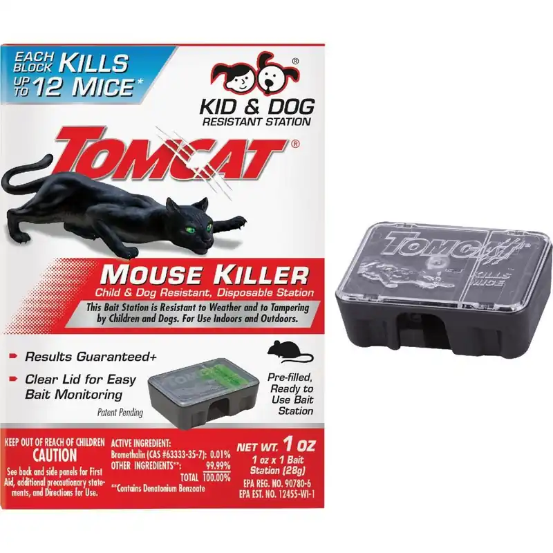 Tomcat 0370610 Mouse Killer Disposable Mouse Bait Station
